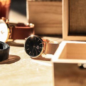 Elegant Watch | Stainless Steel & Mesh Strap